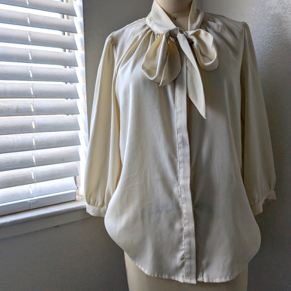 Neck Bow Blouse